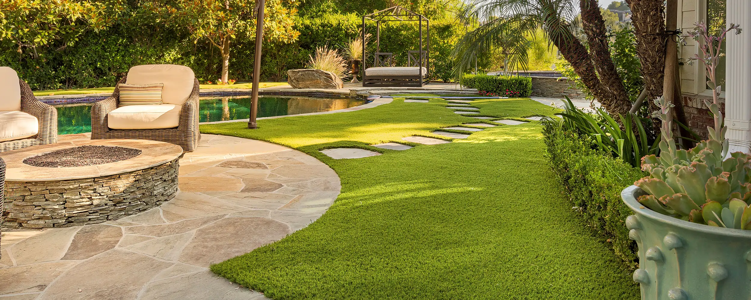 Residential turf installation in Humble
